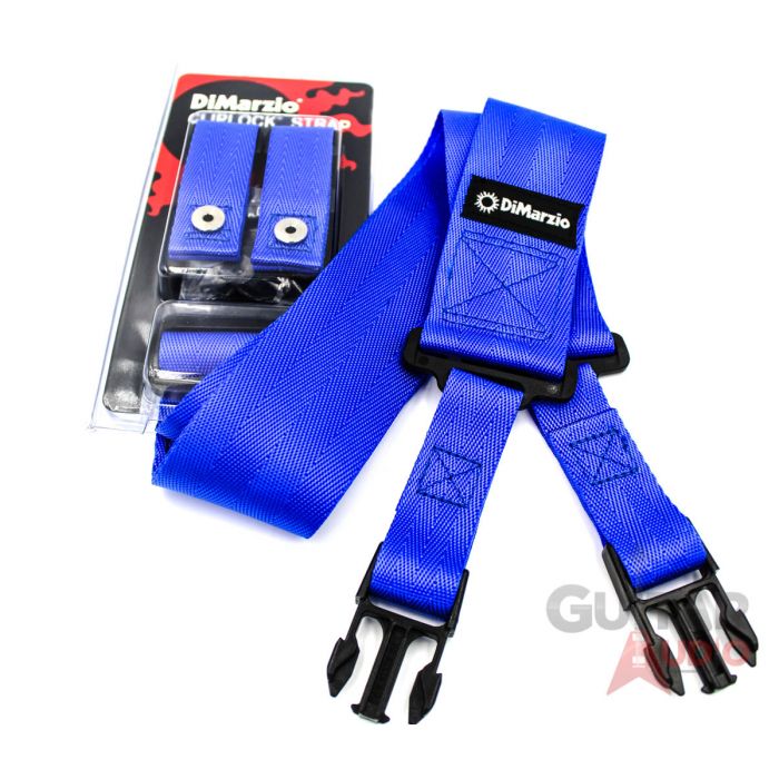 DiMarzio ClipLock Quick Release 2" Nylon Guitar Strap - BLUE, DD2200BL