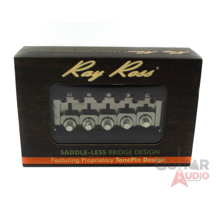 Ray Ross Saddle-Less/Saddleless 5-STRING Bass Bridge - BLACK NICKEL, RRB519BN