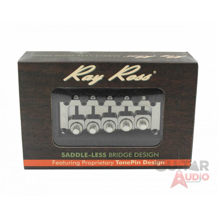 Ray Ross Saddle-Less/Saddleless 5-STRING Bass Bridge - BLACK NICKEL, RRB517BN