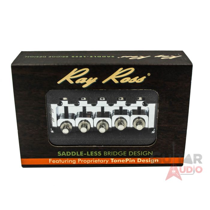 Ray Ross Saddle-Less/Saddleless 5-STRING 19mm Space Bass Bridge - CHROME RRB519C