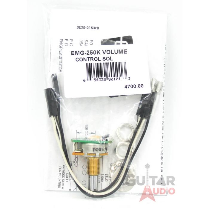 EMG 250k Solderless B159 Passive Volume Short SOLID SHAFT Pot (4700.00)