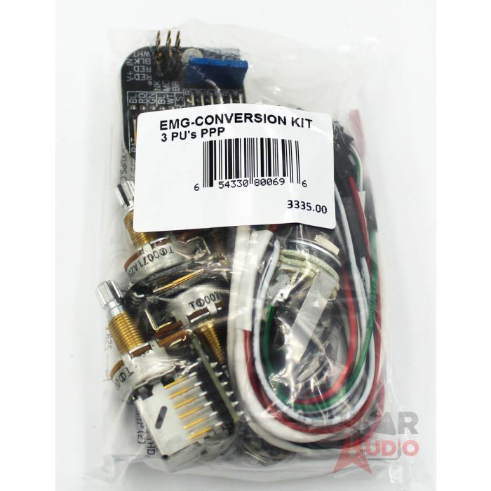 EMG 3 Pickup Push/Pull SHORT SHAFT Conversion Wiring Kit, (3335.00)