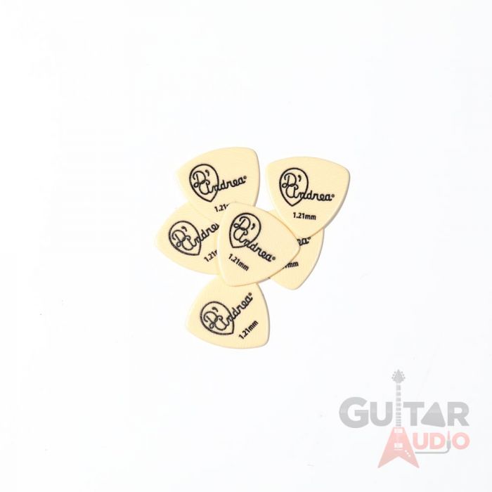 D'Andrea 346 Synthetic Grained Ivory 1.21mm Guitar Picks, 6-pack