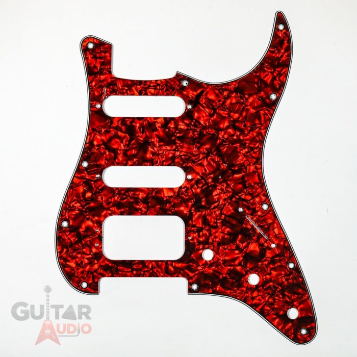 D'Andrea Pro Stratocaster HSS 11-Hole Pickguard- Orange Pearl, DPP-ST-ORP-HSS