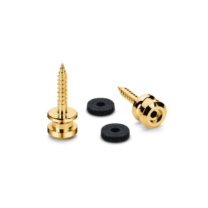 Genuine Schaller Germany S-Lock Straplock Replacement Buttons Pair, GOLD