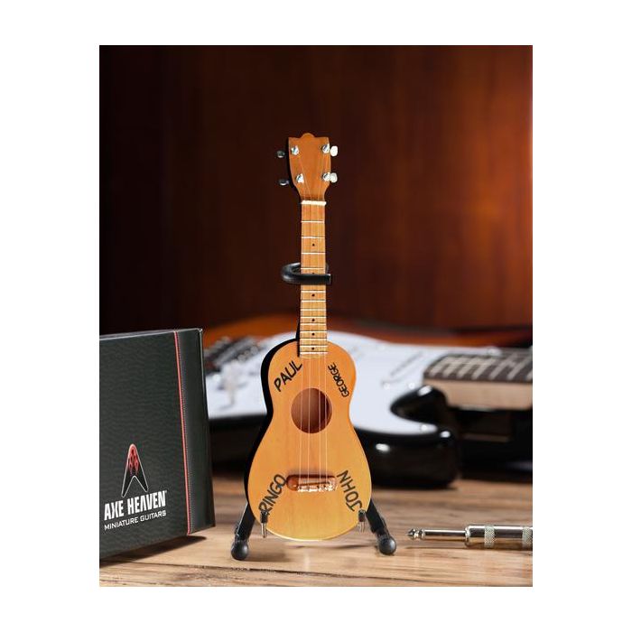 AXE HEAVEN Fab Four Classic MINIATURE Soprano Ukulele/Uke Display Gift