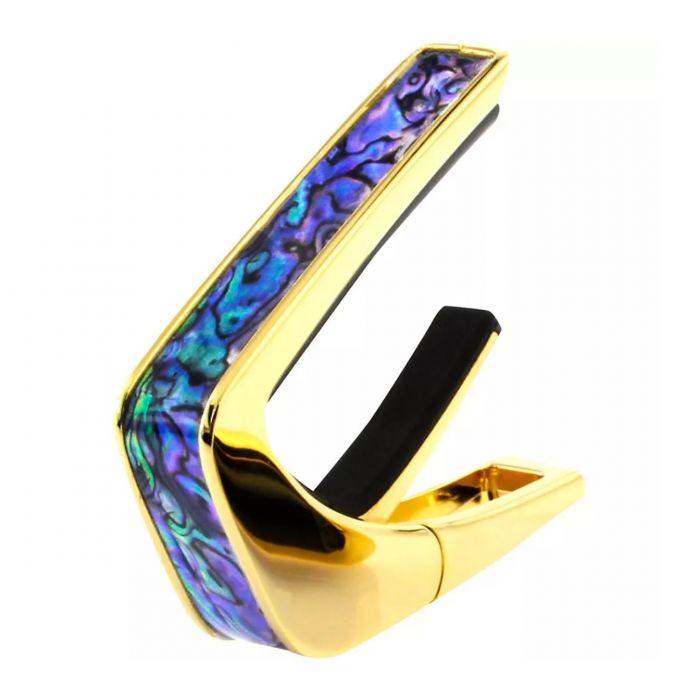 Thalia Shell Collection Guitar Capo - Blue Abalone Inlay, 24k Gold