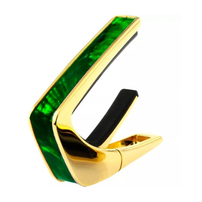 Thalia Shell Collection Guitar Capo - Green Angel Wing Inlay, 24k Gold