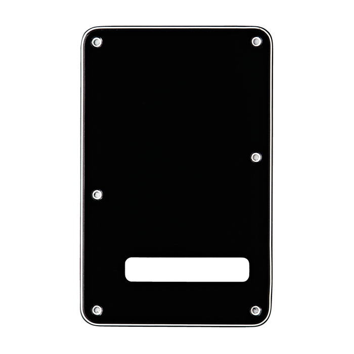 Genuine Fender Stratocaster/Strat Guitar 3-Ply Black Back Plate Cover