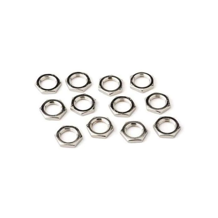 Genuine Fender Nickel-Plated Amplifier Jack Nuts, Hex 7/16-20 x 1/8, 12-Pieces