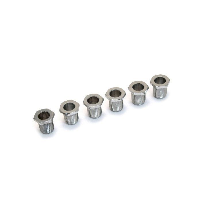 Genuine Fender/Schaller Guitar Chrome Tuner Key American Series Bushings, 6 Set