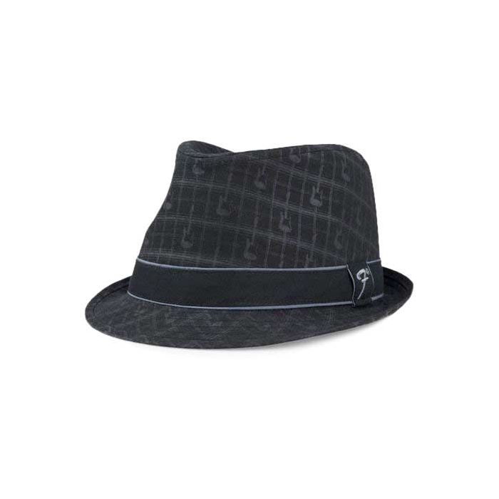 Genuine Fender Axe Guitars Plaid Fedora Hat - S/M SMALL/MEDIUM - BLACK