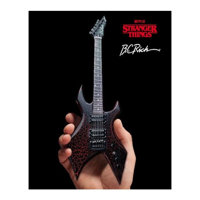 AXE HEAVEN Stranger Things Eddie's Guitar B.C. Rich NJ Warlock Miniature Guitar Gift