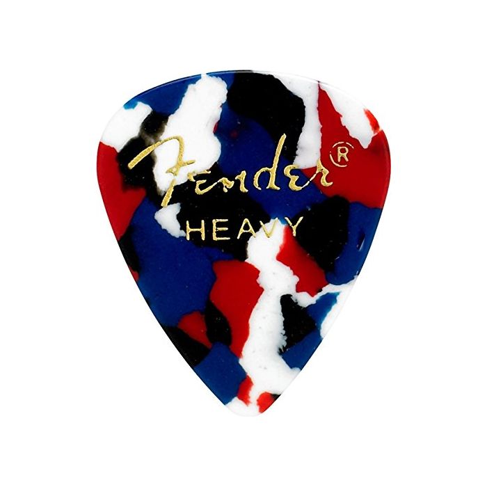 Fender 351 Classic Celluloid Guitar Picks - CONFETTI, HEAVY - 12-Pack (1 Dozen)