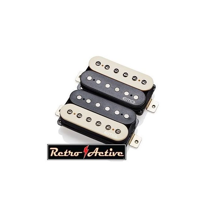 EMG Super 77 Retro Active Electric Guitar Humbucker Pickup Set, Zebra (5965.00)