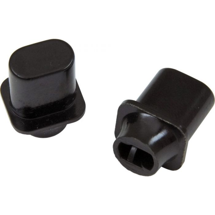 Genuine Fender Telecaster/Tele Guitar BLACK TOP HAT Switch Tip Knobs - Set of 2