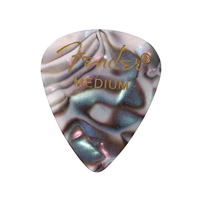 Fender 351 Premium Celluloid Guitar Picks - MEDIUM, ABALONE - 12-Pack (1 Dozen)