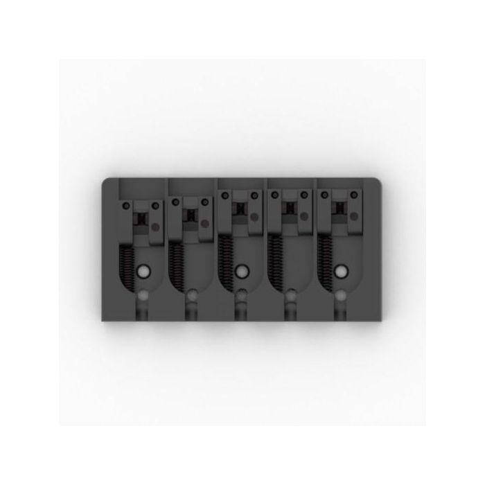 Hipshot A-Style 5-String Bass Bridge .687 (17.5mm) Spacing, Black