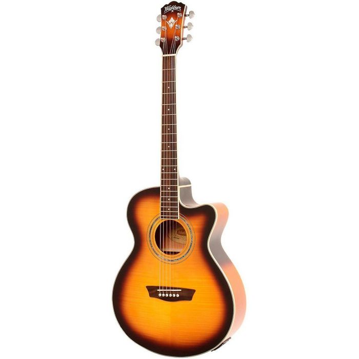 Wahsburn Festival EA15ATB Mini Jumbo Cutaway Acoustic-Electric - Tobacco Burst