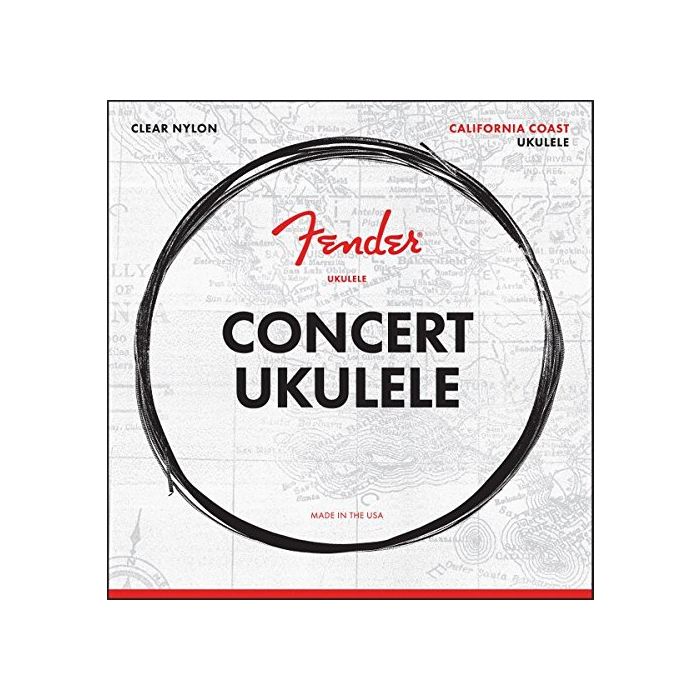 Fender 90C California Coast Clear Nylon 4-String Concert Ukulele Strings