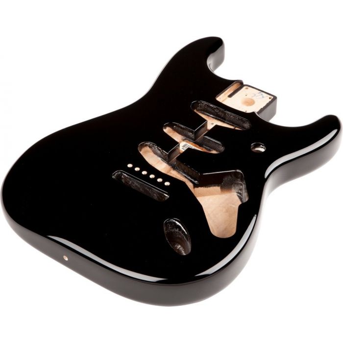 Fender Mexico Stratocaster/Strat SSS Vintage Bridge Mount Alder Body, BLACK