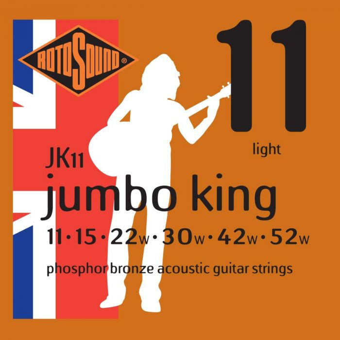 Rotosound Jumbo King Phosphor Bronze Acoustic Guitar Strings Set - JK11 11-52