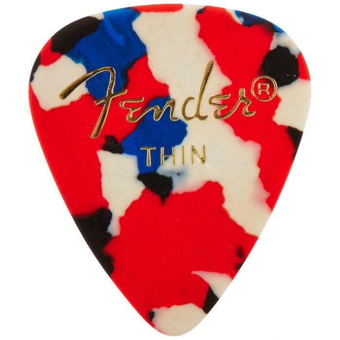 Fender 351 Classic Celluloid Guitar Picks - CONFETTI - THIN - 144-Pack (1 Gross)