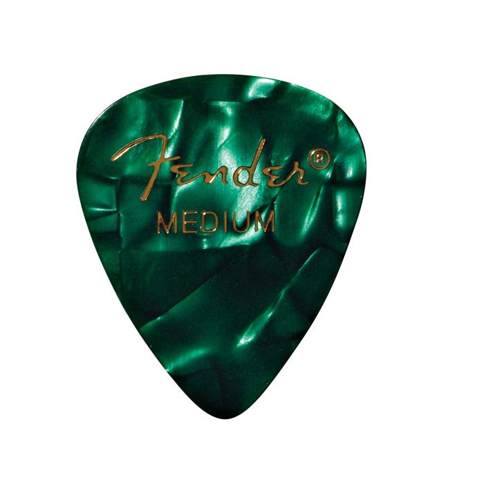 Fender 351 Premium Celluloid Guitar Picks, GREEN MOTO, MEDIUM 144-Pack (1 Gross)