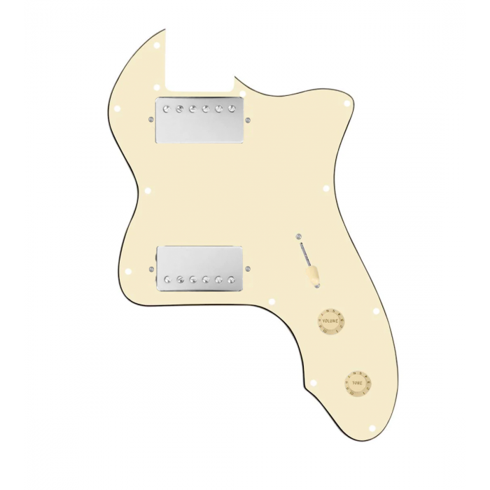 920D Custom 72 Thinline Tele Loaded Pickguard With Nickel Smoothie Humbuckers, Aged White Knobs, and Aged White Pickguard