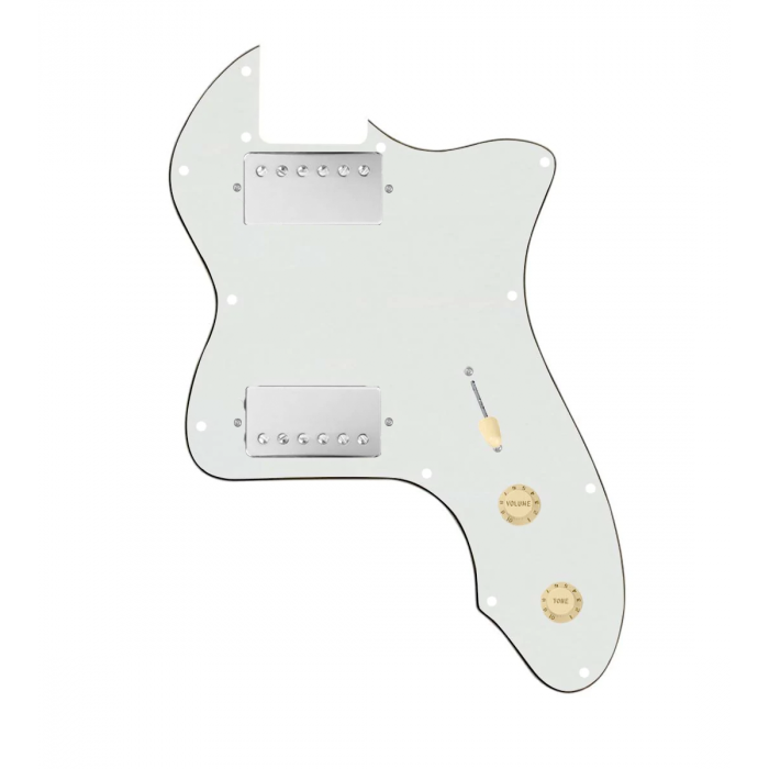 920D Custom 72 Thinline Tele Loaded Pickguard With Nickel Smoothie Humbuckers, Aged White Knobs, and Parchment Pickguard