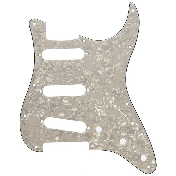 Genuine Fender American STD Stratocaster Pickguard, 11-Hole - WHITE PEARL MOTO