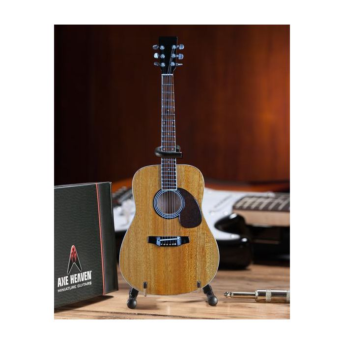 AXE HEAVEN Classic Natural Finish Acoustic Miniature Guitar Display Gift, AC-001