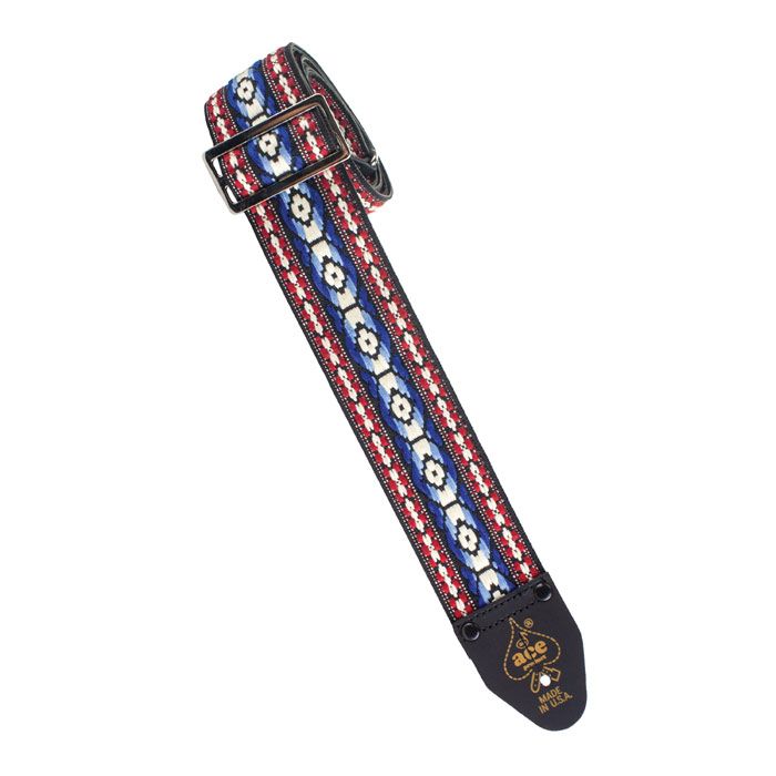 D'Andrea ACE 11 Vintage Reissue Bohemian Blue Adjustable 2" Wide Guitar Strap