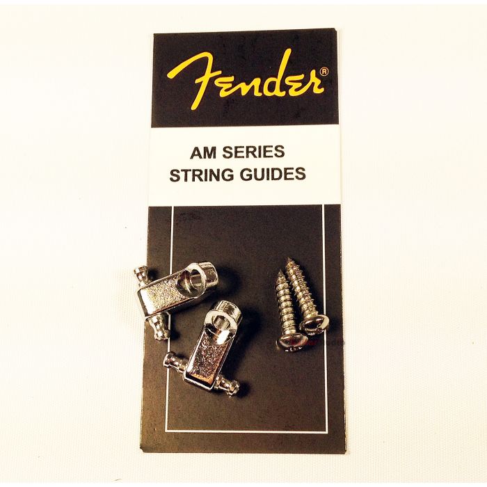 Genuine Fender American Series Strat/Tele Guitar String Guides - Chrome w/Screws