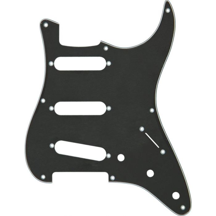 Genuine Fender 8-Hole '50s '57 Vintage-Style Black Stratocaster Pickguard, BLACK