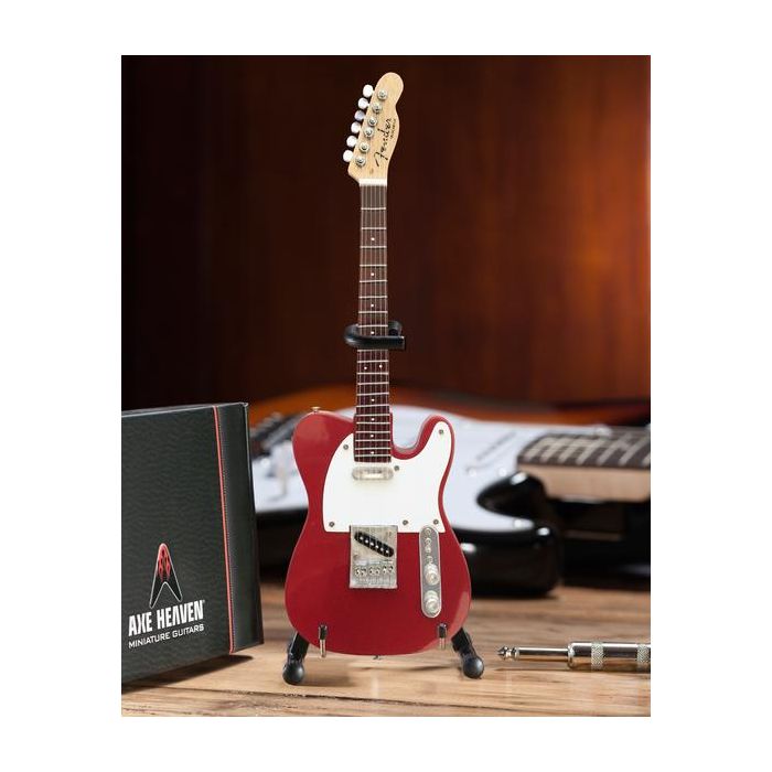 AXE HEAVEN Official Candy Apple Red Fender Telecaster/Tele MINIATURE Guitar Gift