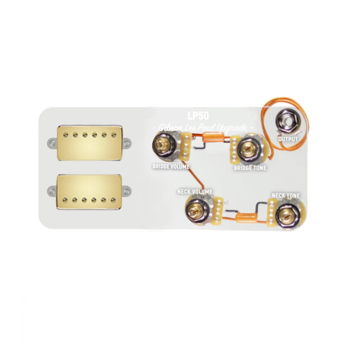 920D Custom Combo Kit for Les Paul With Gold Cool Kids Humbuckers and LP50-SPLIT Wiring Harness