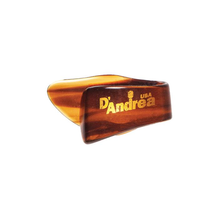 D'Andrea Tortoise Shell Guitar Thumb Picks, LARGE, 12-Pieces