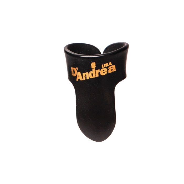 D'Andrea Black Guitar Finger Picks, LARGE, 12-Pieces