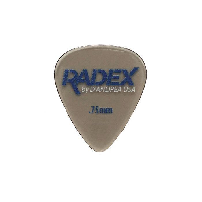 D'Andrea Radex Smoke Guitar Picks Set, 0.75mm, 351-Shape, 6-Pack