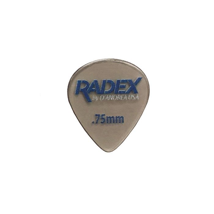 D'Andrea Radex Smoke Guitar Picks Set, 0.75mm, 551-Shape, 6-Pack