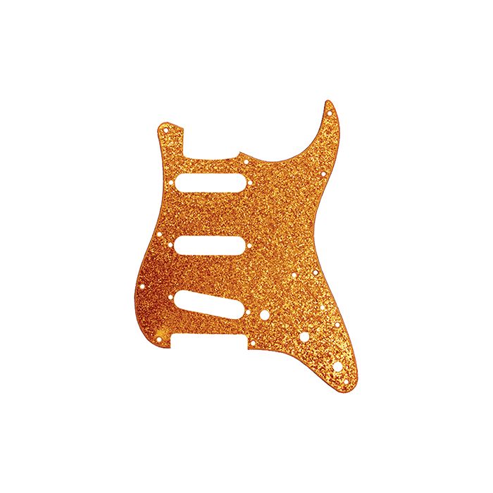 D'Andrea Pro Stratocaster/Strat 11-Hole Pickguard, Gold Sparkle, DPP-ST-GOS