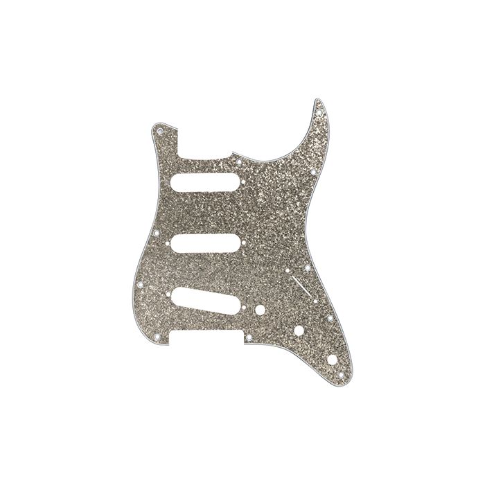 D'Andrea Pro Stratocaster/Strat 11-Hole Pickguard- Silver Sparkle, DPP-ST-SIS