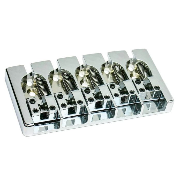 Hipshot A-Style 5-String Aluminum Bass Bridge .708" String Spacing - CHROME