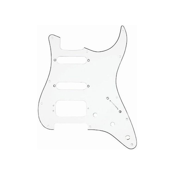 Genuine Fender H/S/S, 11-Hole Fat Strat/Stratocaster Pickguard, 3-Ply - WHITE