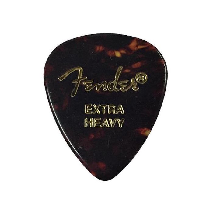 Fender 451 Classic Celluloid Guitar Picks, SHELL - EXTRA HEAVY, 12-Pack (Dozen)