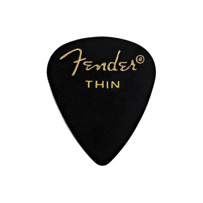 Fender 351 Classic Celluloid Guitar Picks - BLACK - THIN - 144-Pack (1 Gross)