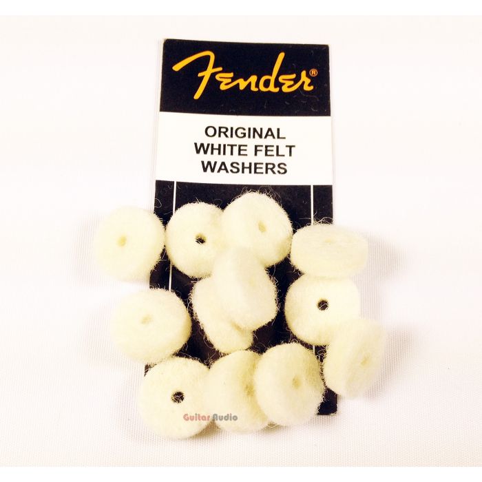 Genuine Fender Original Strap Button White Felt Washers - Package of 12