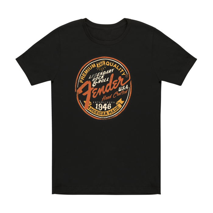 Genuine Fender Legendary Rock'N'Roll Junior Crew Ladies Shirt - Small - Black