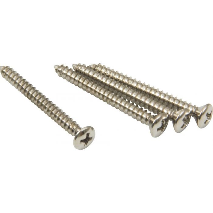 DiMarzio SET OF 4 Guitar/Bass Neck Plate Mounting Screws, Phillips Head, NICKEL